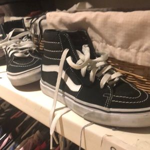 Black and white vans